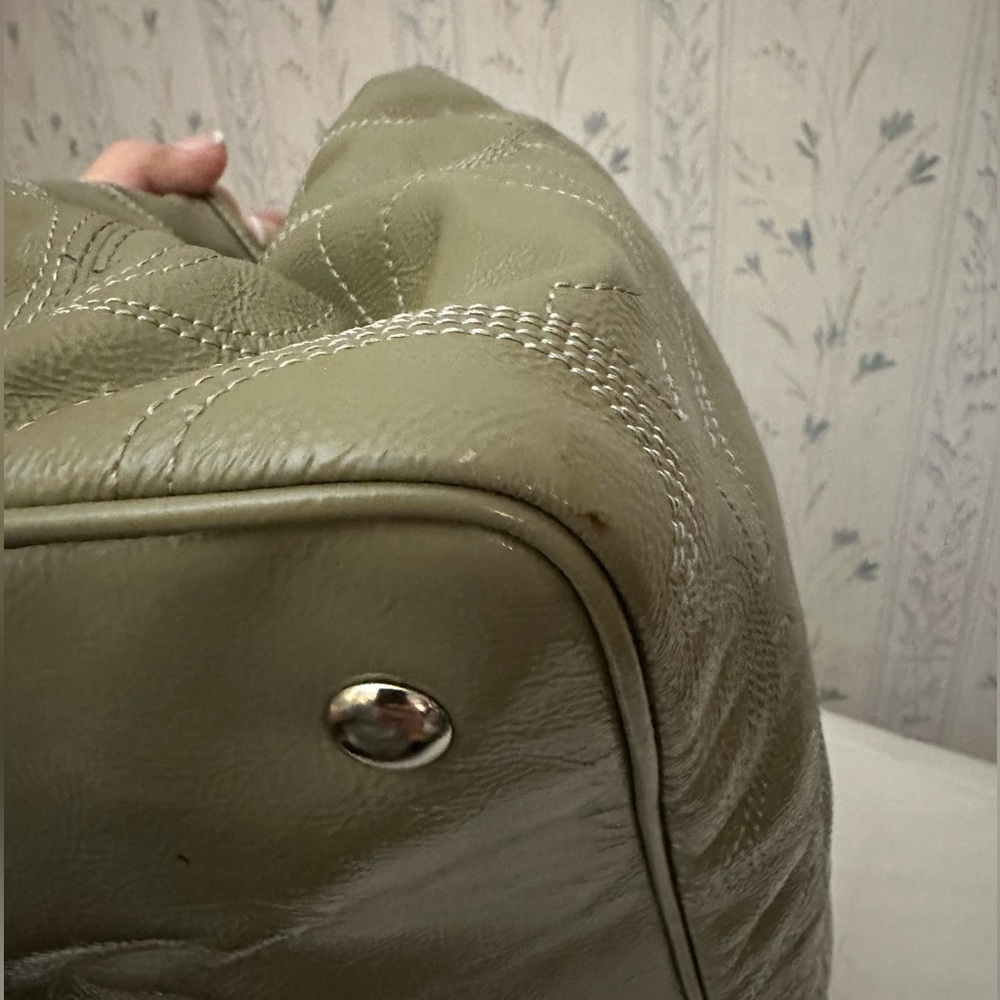 Coach Olive Green Patent Leather Tote - Picture 8 of 16
